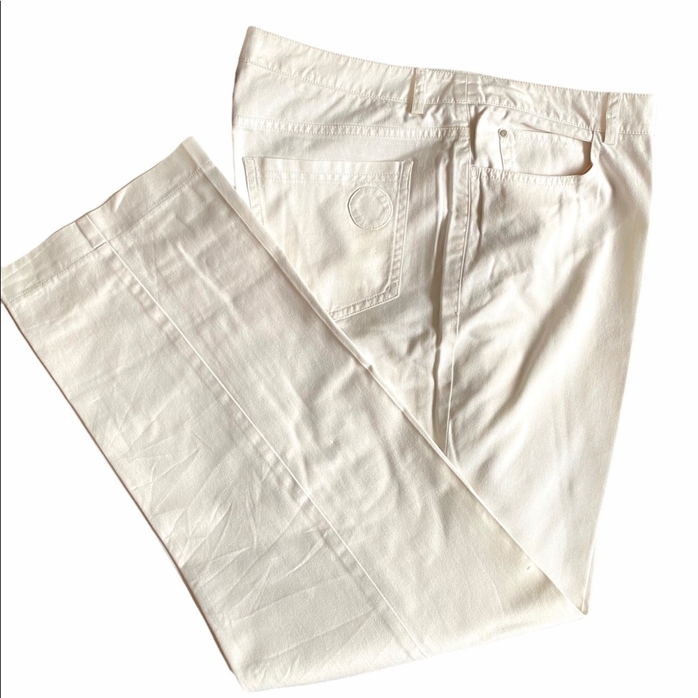 Akris White Cotton Denim Jeans